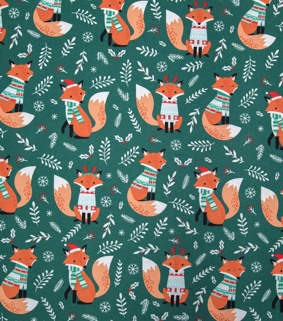 Super Snuggle Fox In Sweater Flannel Fabric