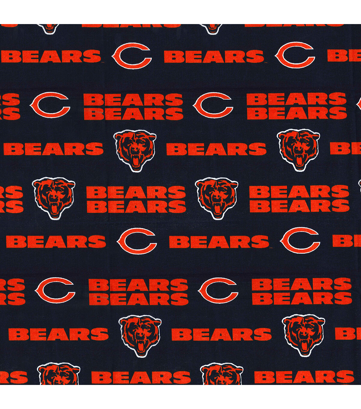 Fabric Traditions Chicago Bears Cotton Fabric Mascot Logo