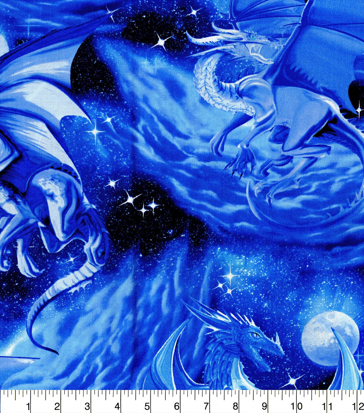 Hi Fashion Blue Dragon Novelty Cotton Fabric