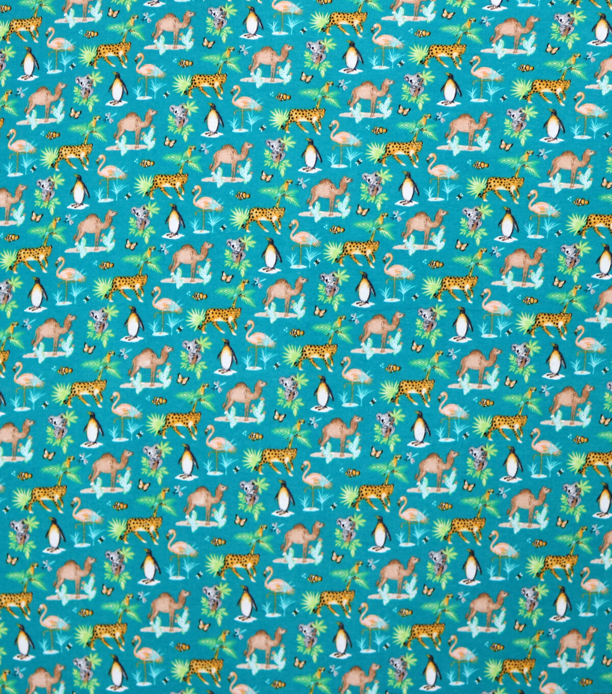 Super Snuggle Flannel Fabric Animals Multi