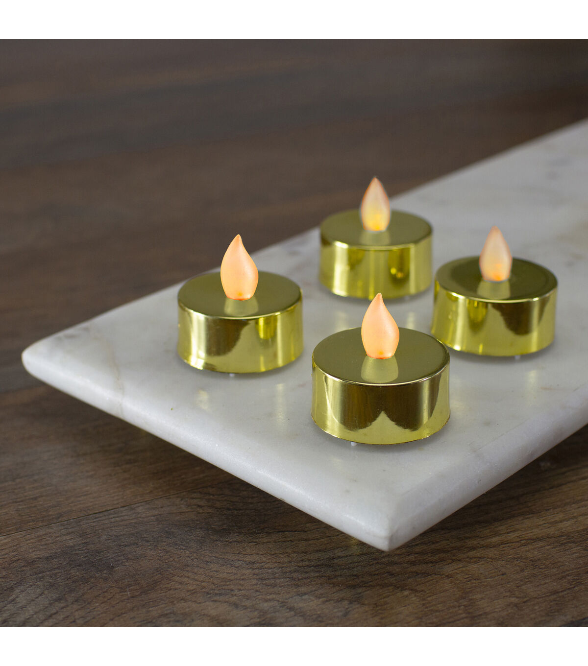 Northlight 4ct LED Metallic Gold Tealights