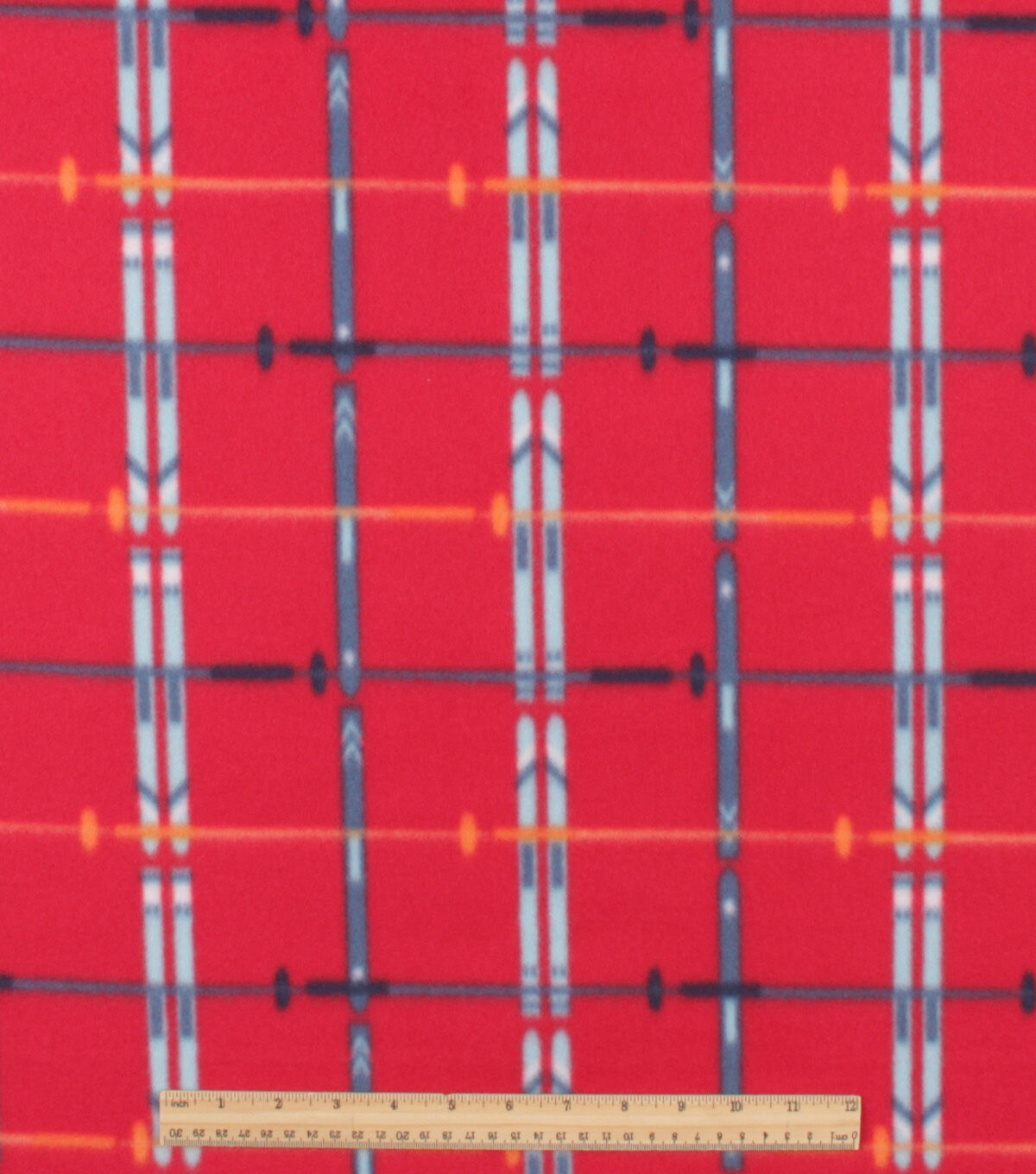 Red Ski Plaid Blizzard Fleece