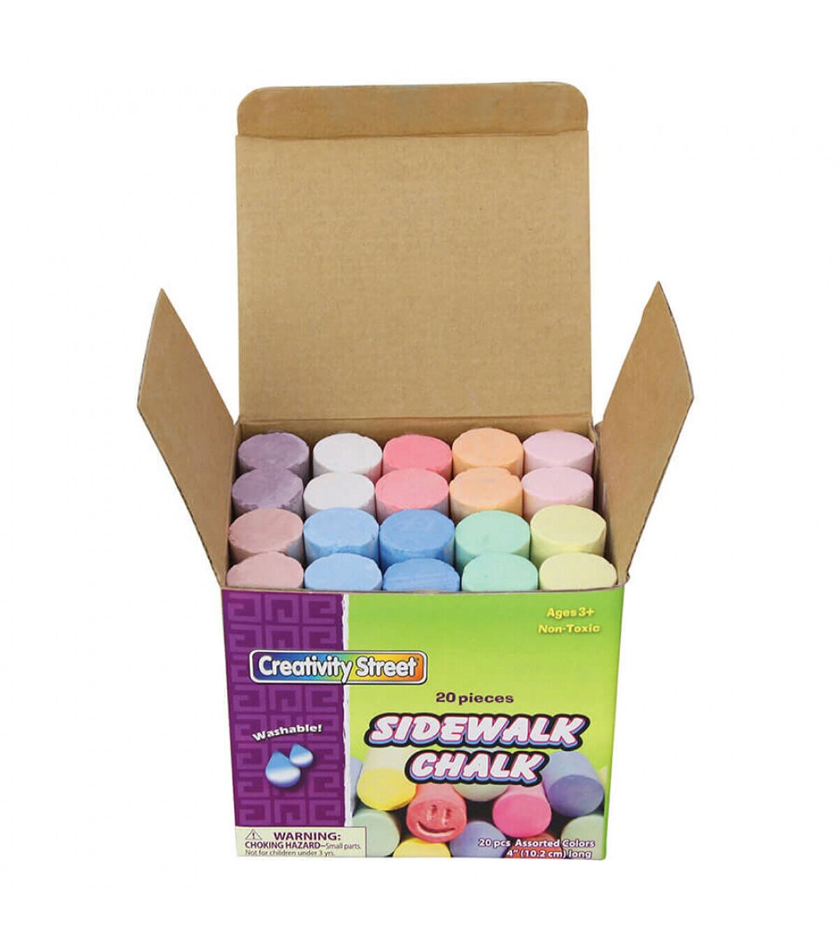 Creativity Street 120ct Assorted Sidewalk Chalk Sticks