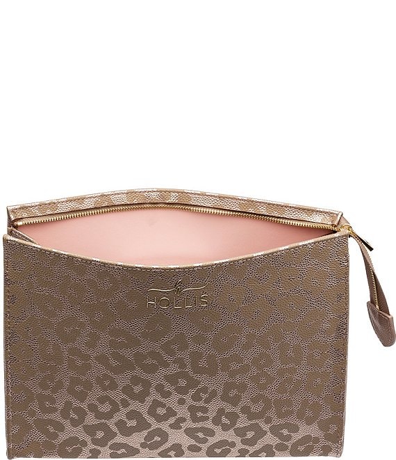 Vegan Leather Leopard Accessory Pouch