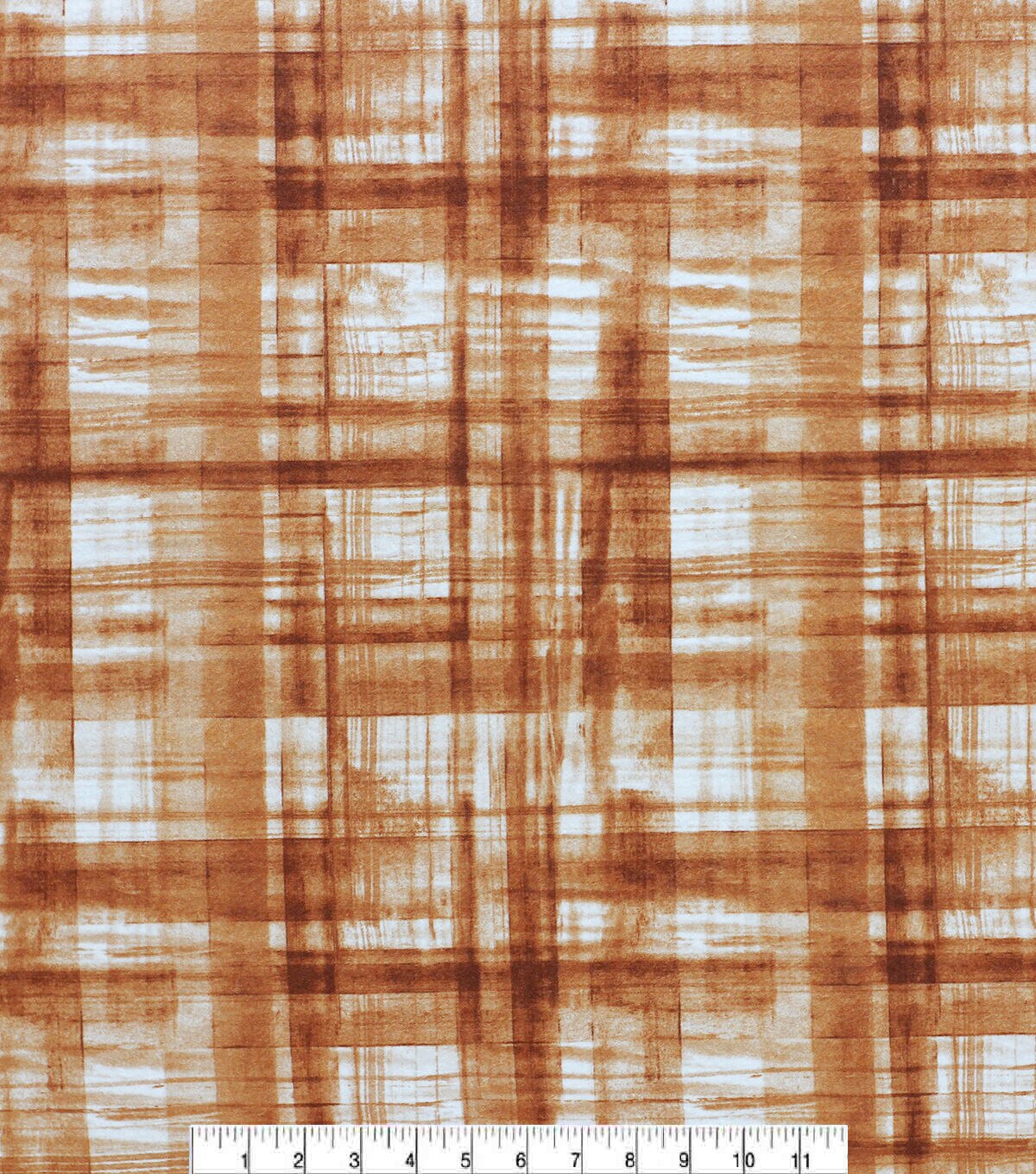 Brown Faded Plaid Super Snuggle Flannel Fabric