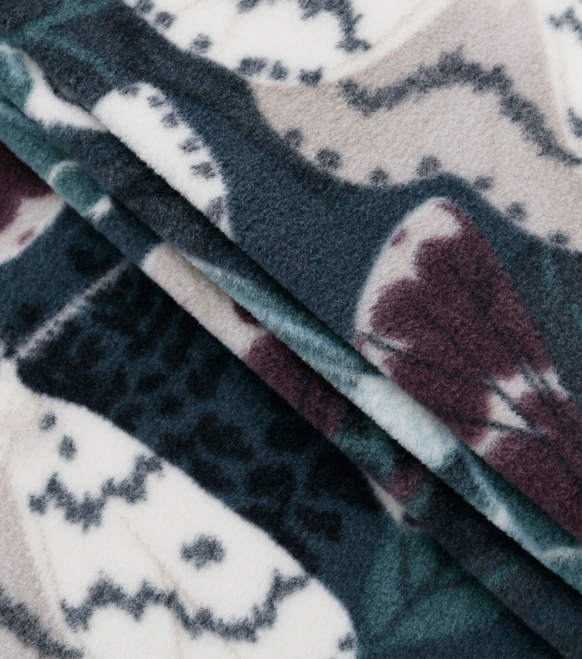 Moths on Blue Anti Pill Fleece Fabric