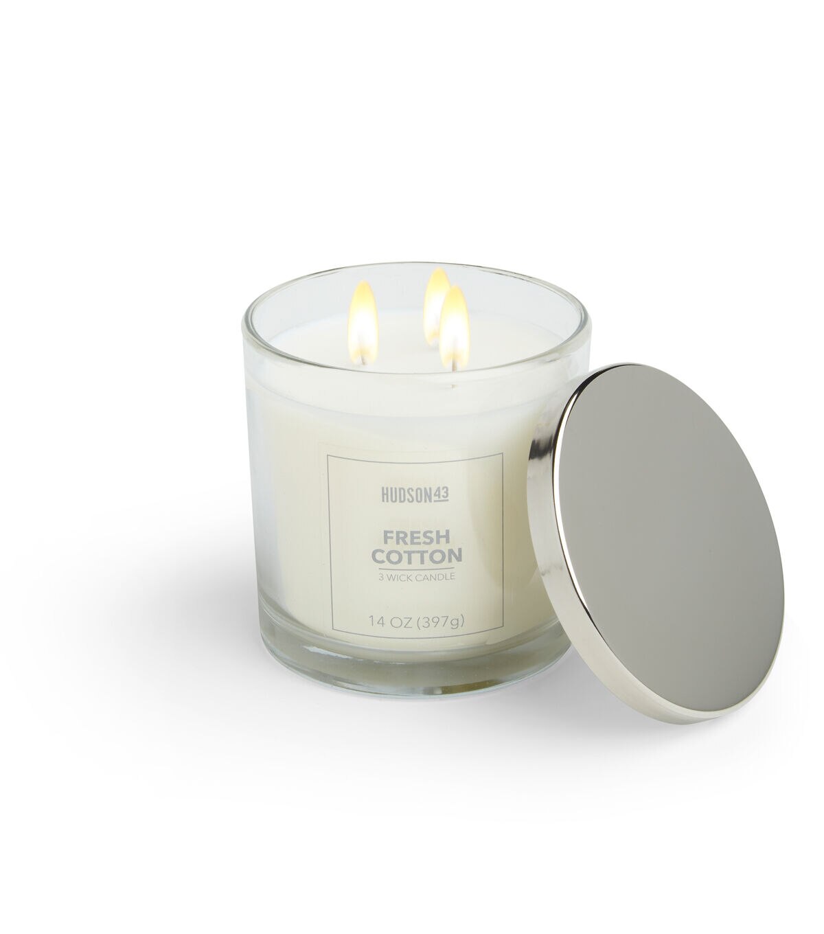 14oz Fresh Cotton Scented Jar Candle by Hudson 43