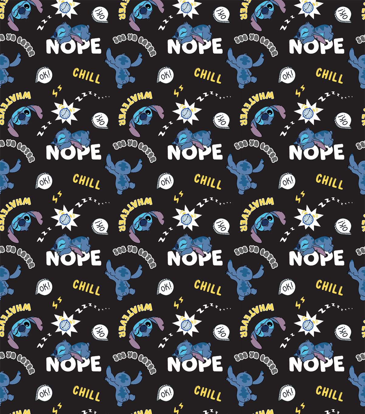 Stitch See Ya Later Disney Cotton Fabric