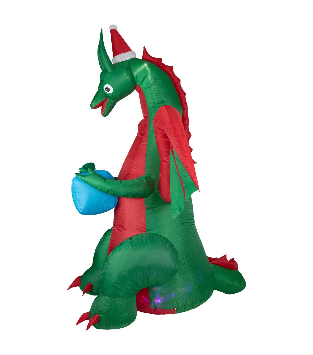Northlight 6' LED Lighted Dragon With Gift Outdoor Christmas Inflatable