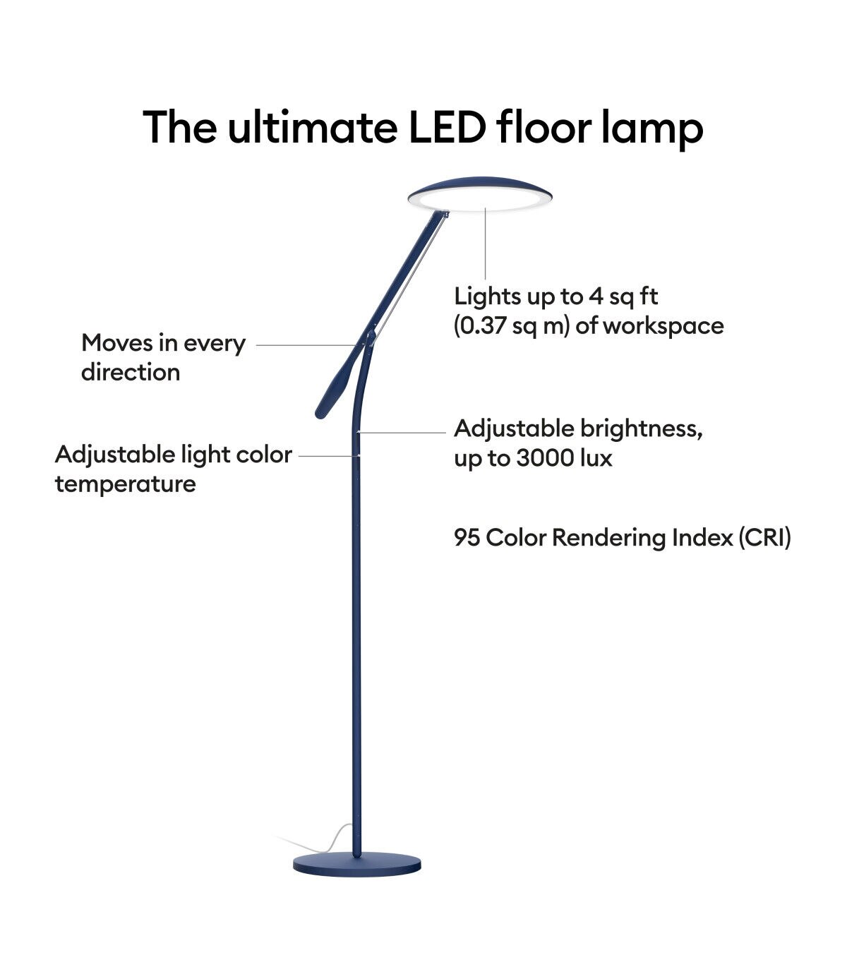 Cricut Bright 360 Ultimate LED Floor Lamp - Indigo