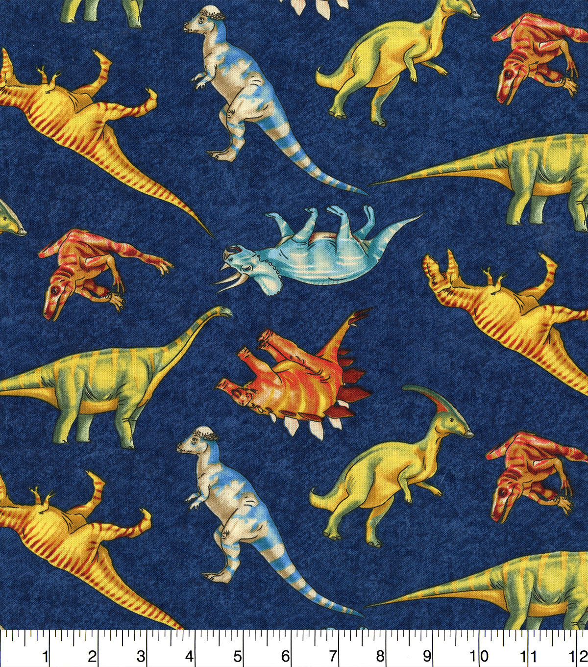 Hi Fashion Bright Realistic Dinos Novelty Cotton Fabric
