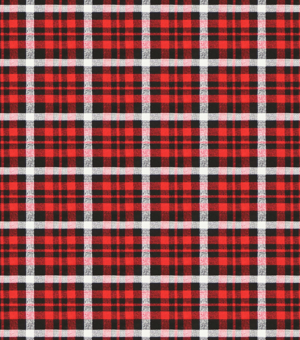 Alex Red & Gray Plaid Super Snuggle Flannel Fabric