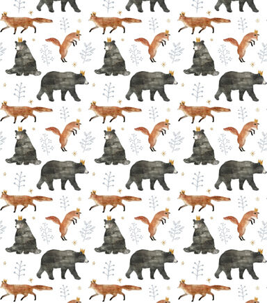 The Bear And Fox Novelty Cotton Fabric