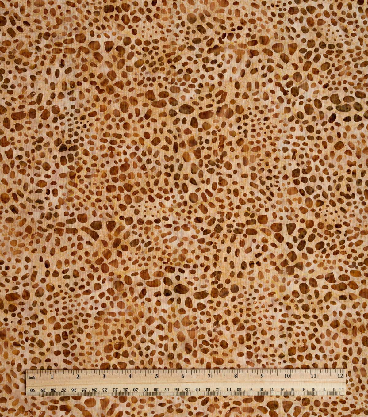 Brown Dots Batik Cotton Fabric