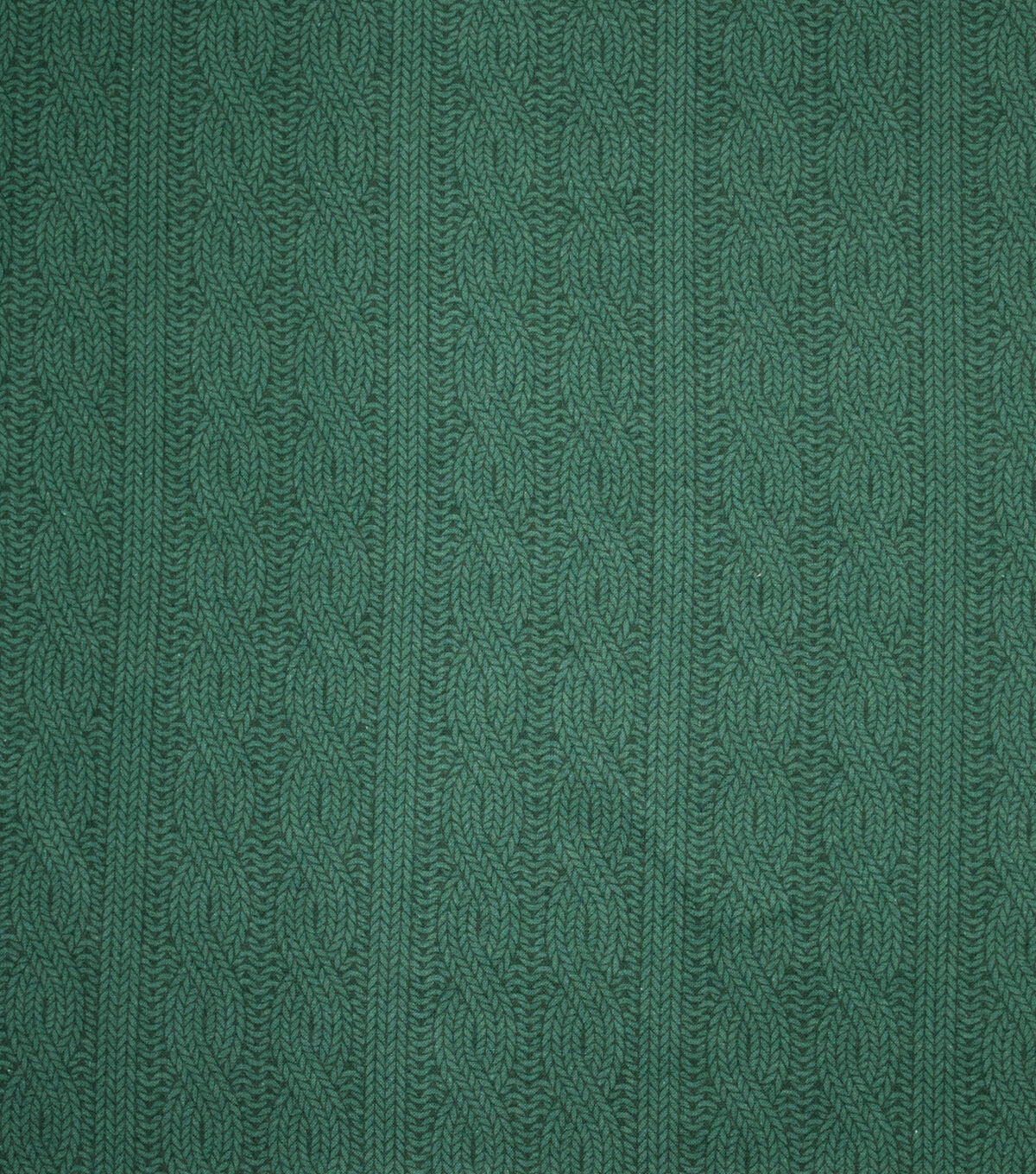 Green Knit Stitch Pattern Super Snuggle Christmas Flannel Fabric